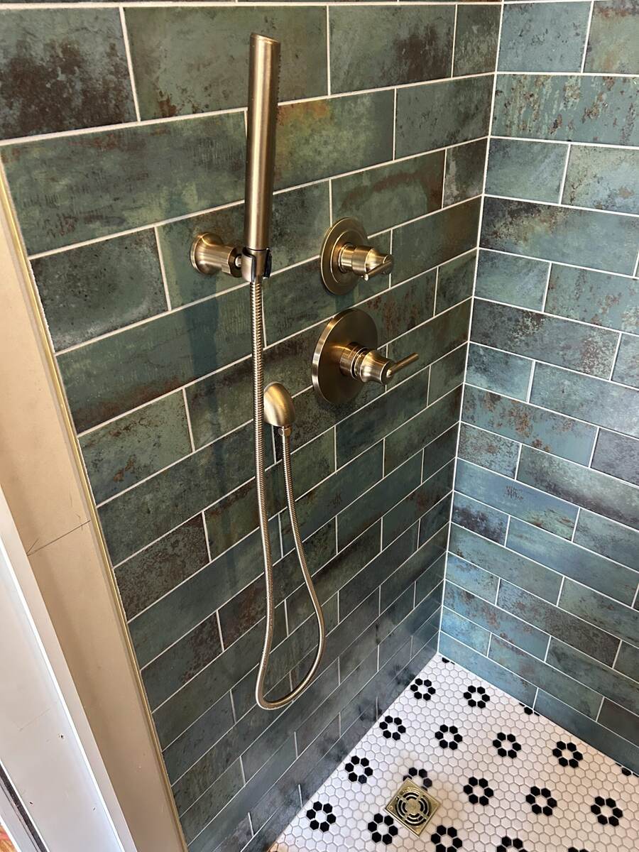 Finished tile shower plumbing installation in Lenoir City, TN
